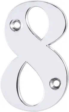 Click Here To Enlarge This Photo Of AR740-8-PCH Hoppe Face Fix Numeral 8 - Polished Chrome (87143764)