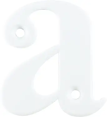Click Here To Enlarge This Photo Of AR740-A-WHT Hoppe Face Fix Letter A - White (50000032)