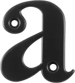 AR740-A-BLK Hoppe Face Fix Letter A - Black (50000044)