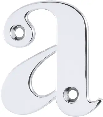 Click Here To Enlarge This Photo Of AR740-A-PCH Hoppe Face Fix Letter A - Polished Chrome (50000068)