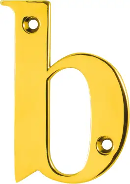 Click Here To Enlarge This Photo Of AR740-B-PBR Hoppe Face Fix Letter B - Polished Brass (50000093)