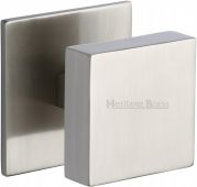 V908-SN Heritage Brass Centre Door Knob Square Design 3" Satin Nickel Finish