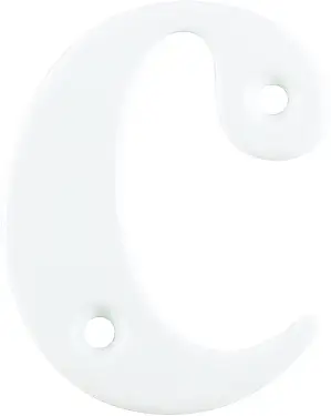 Click Here To Enlarge This Photo Of AR740-C-WHT Hoppe Face Fix Letter C - White (50000111)