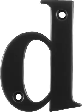 Click Here To Enlarge This Photo Of AR740-D-BLK Hoppe Face Fix Letter D - Black (50000160)
