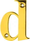 AR740-D-PBR Hoppe Face Fix Letter D - Polished Brass (50000172)