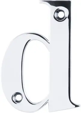 Click Here To Enlarge This Photo Of AR740-D-PCH Hoppe Face Fix Letter D - Polished Chrome (50000184)