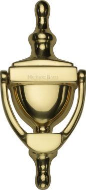 Click Here To Enlarge This Photo Of V910 152-PB Heritage Brass Urn Knocker 6" Polished Brass Finish