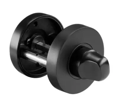 Click Here To Enlarge This Photo Of JTA5504 Jigtech Matt Black Round Bathroom Turn & Release Set