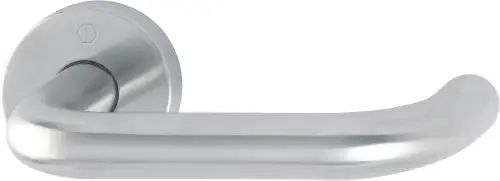 Click Here To Enlarge This Photo Of EX138Z/42 (AR361/10-4) Hoppe Paris Grade 4 Return to Door Lever on 8mm Rose - G316 Satin Stainless Steel (87138360)