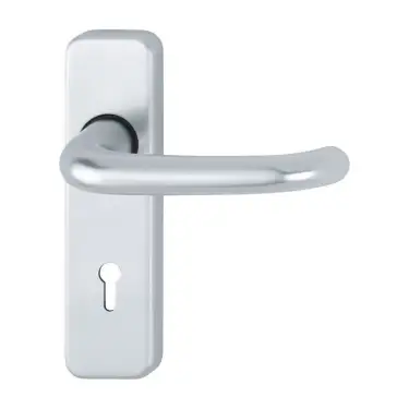 Click Here To Enlarge This Photo Of 173/266U-EP Hoppe Strasbourg Standard Key Lock Levers on Plate - Aluminium (3413521)