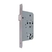 AR8101-S-60-SSS Hoppe DIN Latch Square Forend, 60mm Backset - Satin Stainless Steel (87134329)