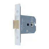 AR8009-76-SC Hoppe 76mm Square Case Mortice Latch (Two Way Action) - Satin Chrome (87109106)