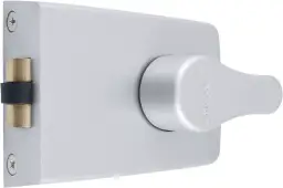 AR850-SE-PB Hoppe 60mm Standard Roller Bolt Deadlocking Nightlatch - Silver Case c/w Polished Brass Cylinder (87108529)