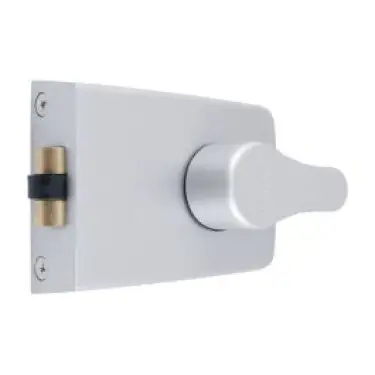 Click Here To Enlarge This Photo Of AR850-SC-SC Hoppe 60mm Standard Roller Bolt Deadlocking Nightlatch - Satin Chrome Case c&sol;w Cylinder &lpar;87108532&rpar;