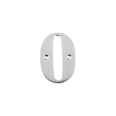 Click Here To Enlarge This Photo Of AR740-0-SC Hoppe Face Fix Numeral 0 - Satin Chrome (50022258)