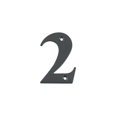 Click Here To Enlarge This Photo Of AR740-2-AG Hoppe Face Fix Numeral 2 - Anthracite Grey Finish (50022337)