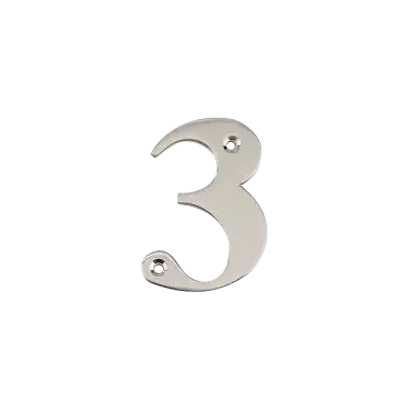 Click Here To Enlarge This Photo Of AR740-3-GRA Hoppe Face Fix Numeral 3 - Graphite Finish (50022349)