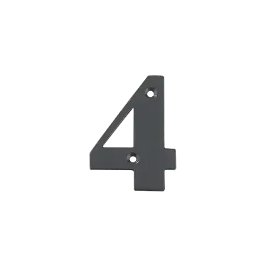 Click Here To Enlarge This Photo Of AR740-4-AG Hoppe Face Fix Numeral 4 - Anthracite Grey Finish (50022404)