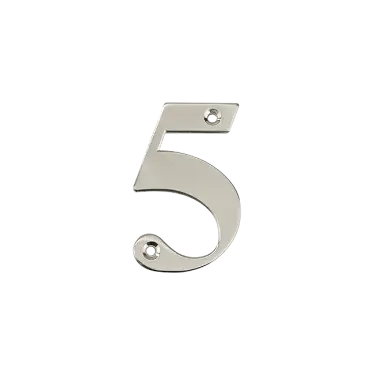 Click Here To Enlarge This Photo Of AR740-5-GRA Hoppe Face Fix Numeral 5 - Graphite Finish (50022416)