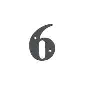 AR740-6/9-AG Hoppe Face Fix Numeral 6 & 9 - Anthracite Grey Finish (50022465)