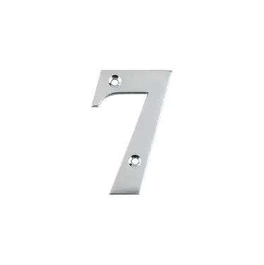 Click Here To Enlarge This Photo Of AR740-7-SC Hoppe Face Fix Numeral 7 - Satin Chrome (50022489)