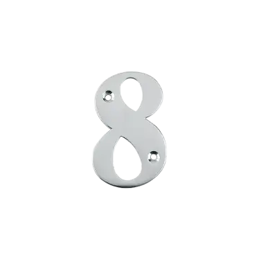 Click Here To Enlarge This Photo Of AR740-8-SC Hoppe Face Fix Numeral 8 - Satin Chrome (50022519)