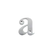 AR740-A-SC Hoppe Face Fix Letter A - Satin Chrome (50022131)