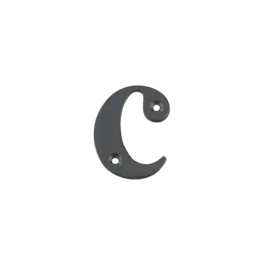 Click Here To Enlarge This Photo Of AR740-C-AG Hoppe Face Fix Letter C - Anthracite Grey Finish (50022209)