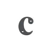 AR740-C-AG Hoppe Face Fix Letter C - Anthracite Grey Finish (50022209)