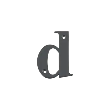 Click Here To Enlarge This Photo Of AR740-D-AG Hoppe Face Fix Letter D - Anthracite Grey Finish (50022234)