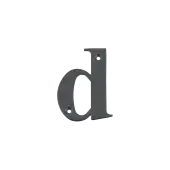 AR740-D-AG Hoppe Face Fix Letter D - Anthracite Grey Finish (50022234)