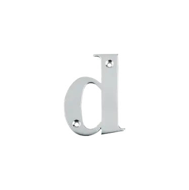 Click Here To Enlarge This Photo Of AR740-D-SC Hoppe Face Fix Letter D - Satin Chrome (50022222)