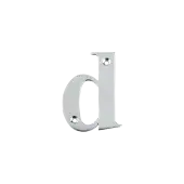 AR740-D-SC Hoppe Face Fix Letter D - Satin Chrome (50022222)
