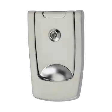 Click Here To Enlarge This Photo Of AR725K-SC Hoppe Designer Knocker With Viewer - Satin Chrome (50022040)