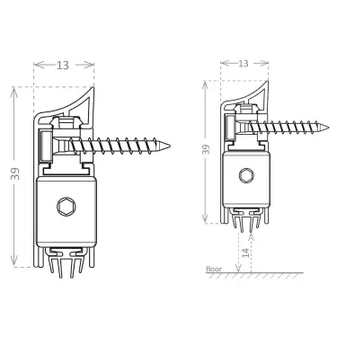 Click Here To Enlarge This Photo Of AFASDBSM/330 Astroflame ASDBSM Automatic Door Bottom Seal (37dB) Surface Mount - 330mm