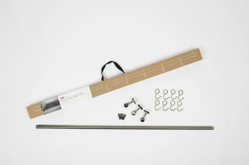 Click Here To Enlarge This Photo Of KU0600AAB Rothley Utensil Rail Kit 19mm x 600mm - Antique Brass