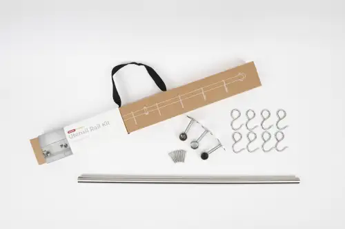Click Here To Enlarge This Photo Of KU0600ABS Rothley Utensil Rail Kit 19mm x 600mm - Brushed Stainless Steel