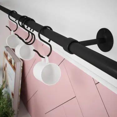 Click Here To Enlarge This Photo Of KU0600AMB Rothley Utensil Rail Kit 19mm x 600mm - Matt Black