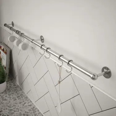 Click Here To Enlarge This Photo Of KU1000ABS Rothley Utensil Rail Kit 19mm x 1000mm - Brushed Stainless Steel