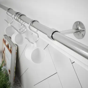 Click Here To Enlarge This Photo Of KU1000ABS Rothley Utensil Rail Kit 19mm x 1000mm - Brushed Stainless Steel