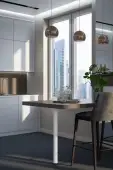 L183MW Rothley Worktop Table Leg 60mm (Dia) x 870mm (L) - Matt White