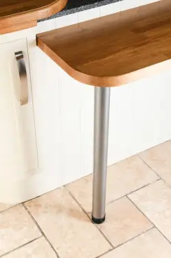 Click Here To Enlarge This Photo Of L183PT Rothley Worktop Table Leg 60mm (Dia) x 870mm (L) - Pewter