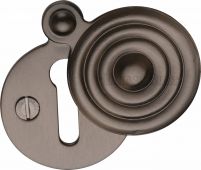V972-MB Heritage Brass Covered Keyhole Reeded Matt Bronze Finish