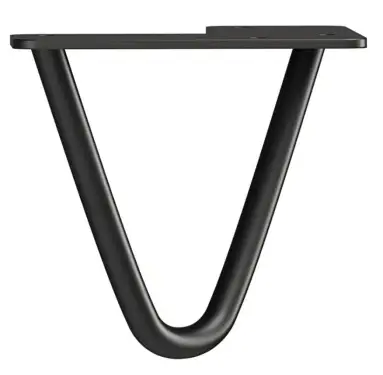 Click Here To Enlarge This Photo Of KLHP2100MB/4 Rothley 100mm 2 Pin Hairpin Leg - Matt Black Set Of4