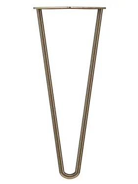 Click Here To Enlarge This Photo Of KLHP2350AB/4 Rothley 350mm 2 Pin Hairpin Leg - Antique Brass (Set of 4)