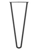KLHP2350MB/4 Rothley 350mm 2 Pin Hairpin Leg - Matt Black (Set of 4)