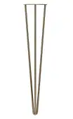 KLHP3710AB/2 Rothley 710mm 3 Pin Hairpin Leg - Antique Brass (Set of 2)