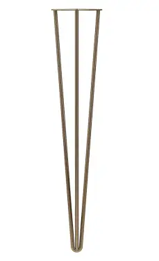 Click Here To Enlarge This Photo Of KLHP3710AB/4 Rothley 710mm 3 Pin Hairpin Leg - Antique Brass (Set of 4)
