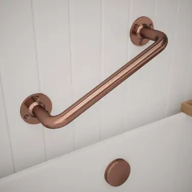 Click Here To Enlarge This Photo Of J401BAC Rothley 305mm x 25mm Grab Rail Antique Copper (SS)