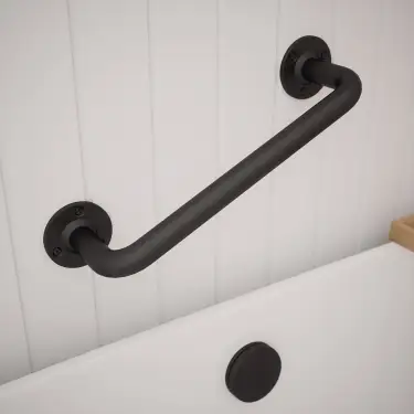 Click Here To Enlarge This Photo Of J401BMB Rothley 305mm x 25mm Grab Rail Matt Black (SS)